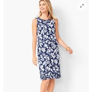 TALBOTS MIXED FRUIT TEXTURED SHIFT DRESS
